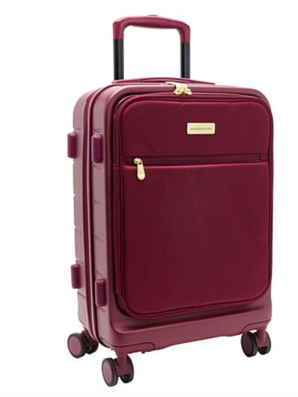 Samantha Brown Frontload 22" Hardside Carry-On with Antitheft Lock—Burgundy-NWT